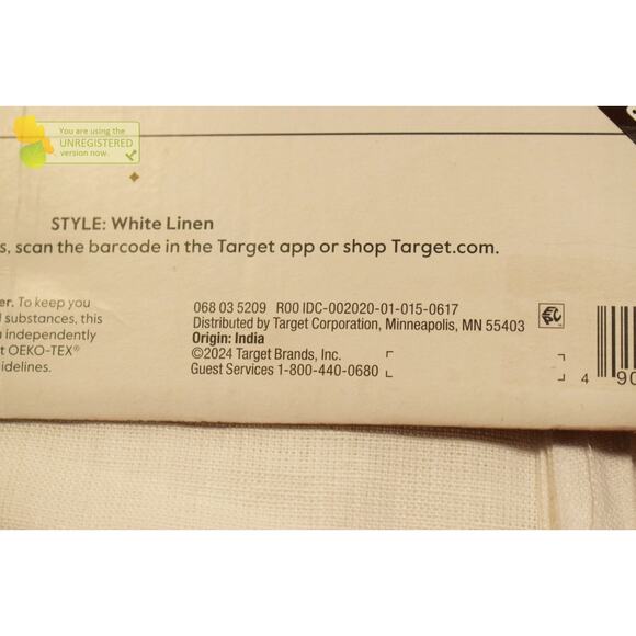 Threshold 54x84" Light Filtering Linen Window Curtain Panel White* - Picture 8 of 9